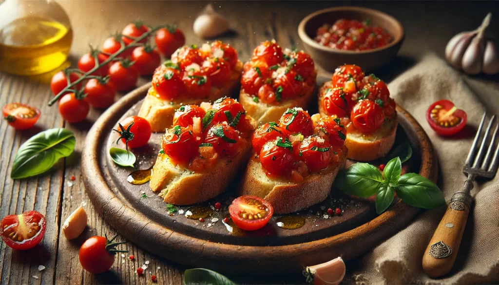 방울토마토 마리네이드 바게트