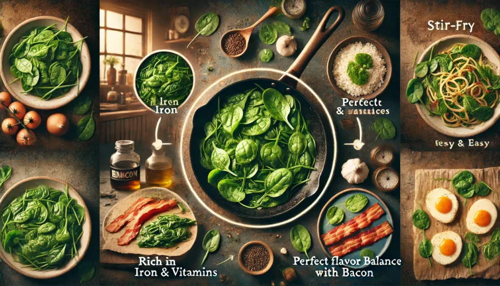 시금치 베이컨 볶음 효능