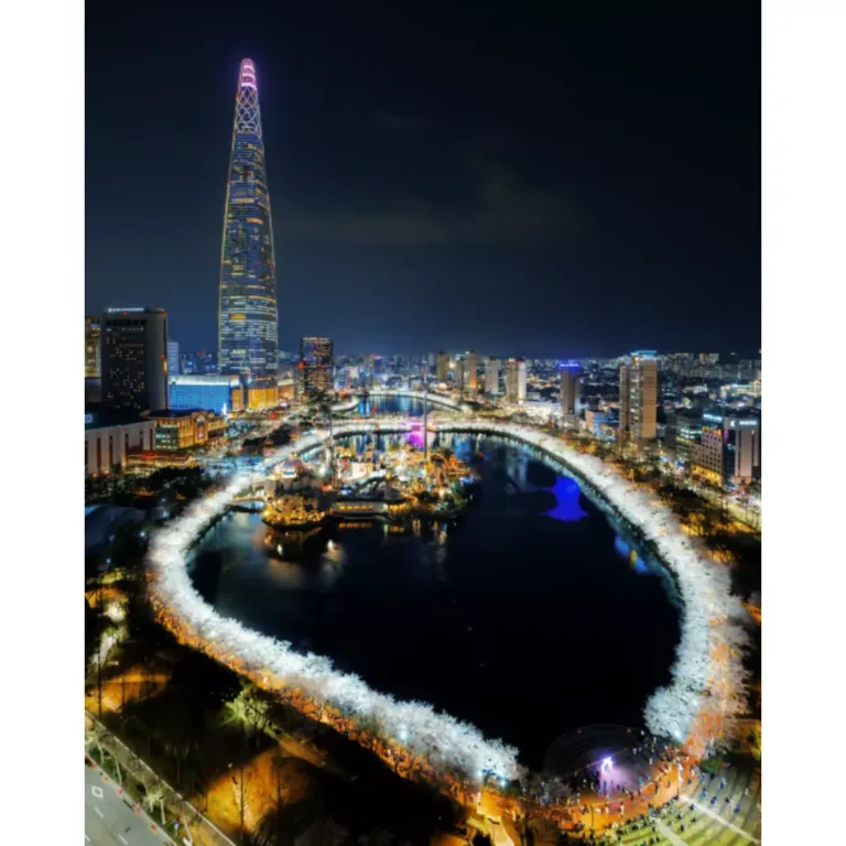 송파 석촌호수 야경.