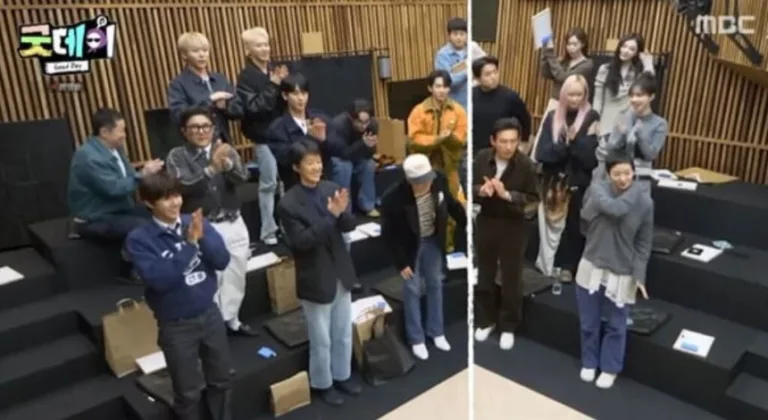 지난 6일 방송된 MBC 예능 프로그램 굿데이에서 김수현이 편집 되고 가운데 하얀 선이 들어가 있다.