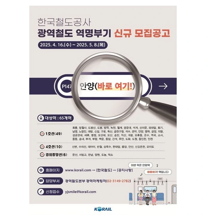 코레일 역명부기