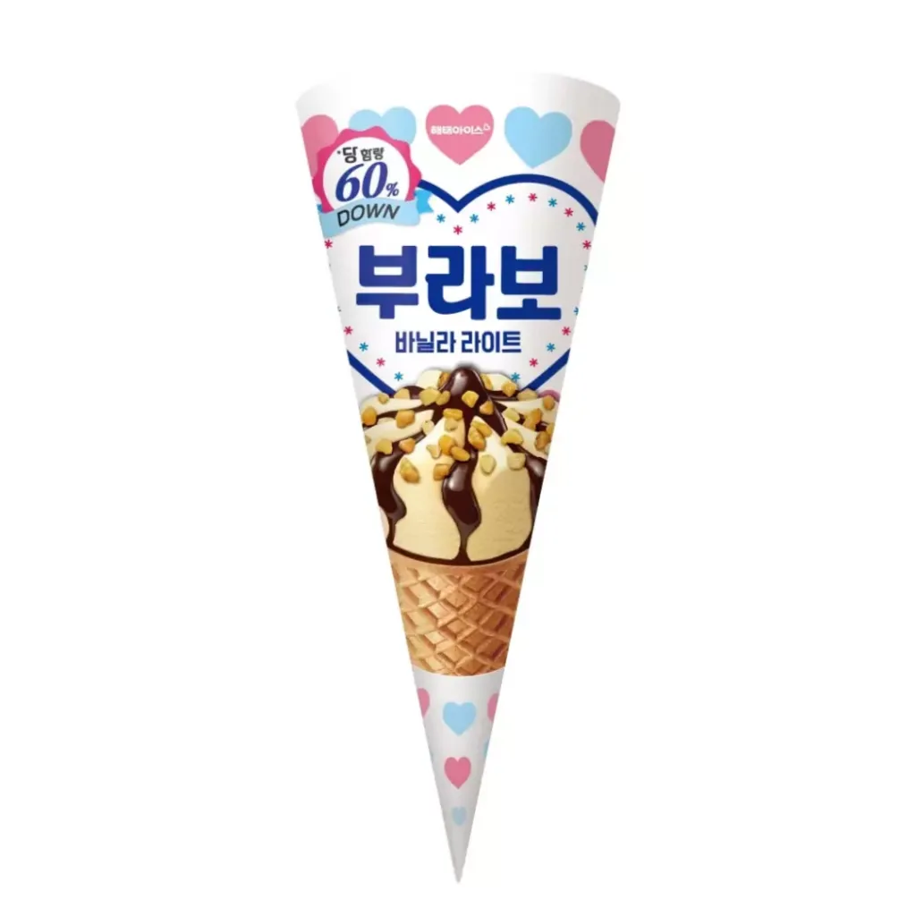 빙그레 해태아이스 '부라보 바닐라 라이트' .