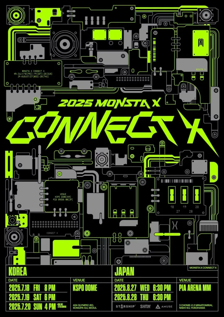 몬스타엑스 10주년 콘서트 포스터.
