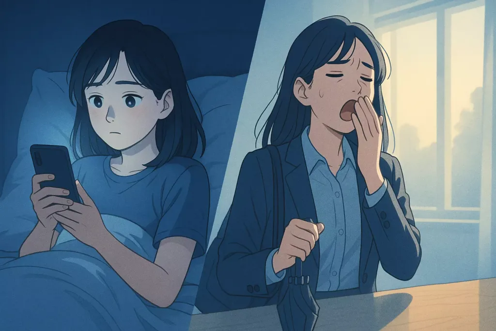 늦게 자고 피곤한 아침, 봄철 수면 리듬 회복 팁 썸네일
