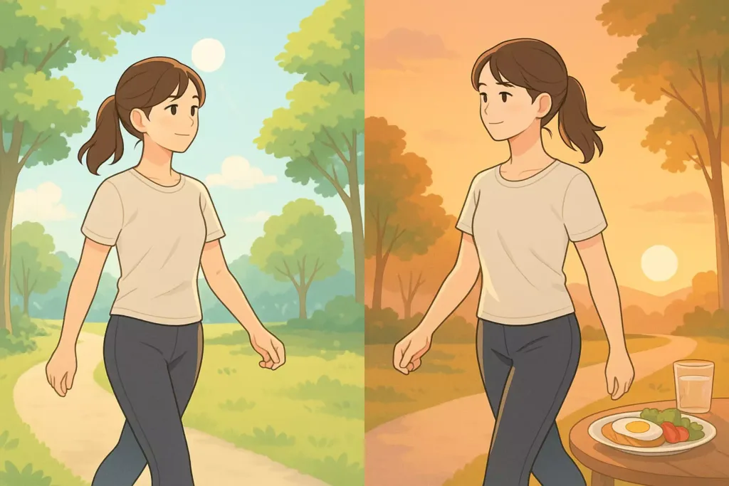 걷는 시간은 언제든 좋다