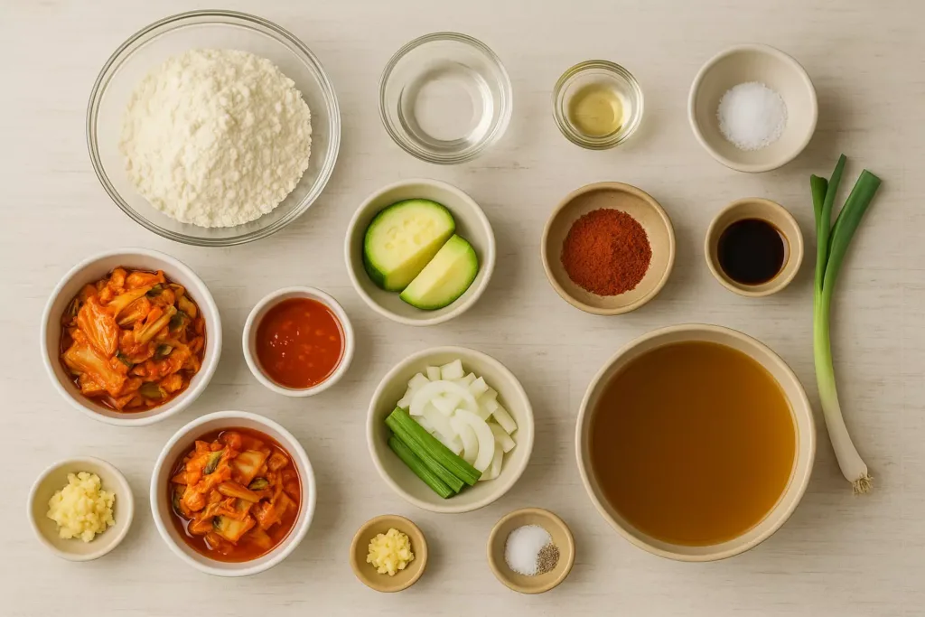 김치수제비 재료