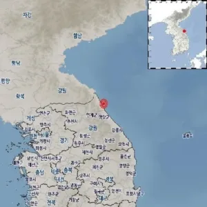 강원 고성 지진 발생 위치도