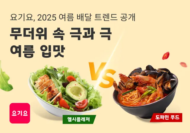 3년간 여름철 배달음식 검색 데이터