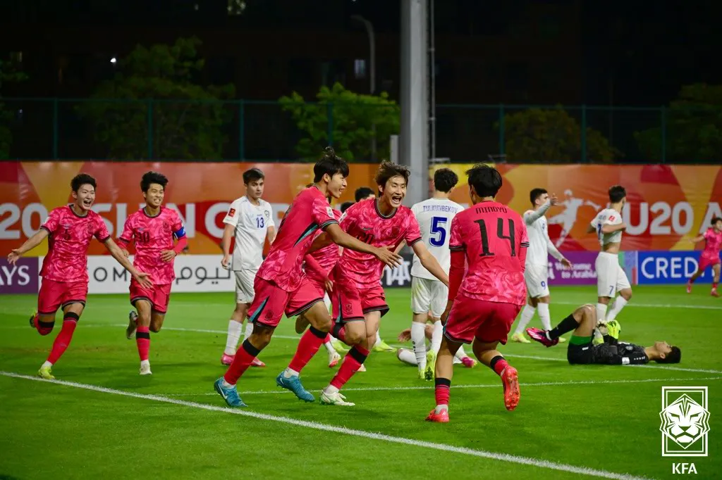 지난 2월 중국에서 개최된 AFC U20 아시안컵 당시 남자 U-20 대표팀.