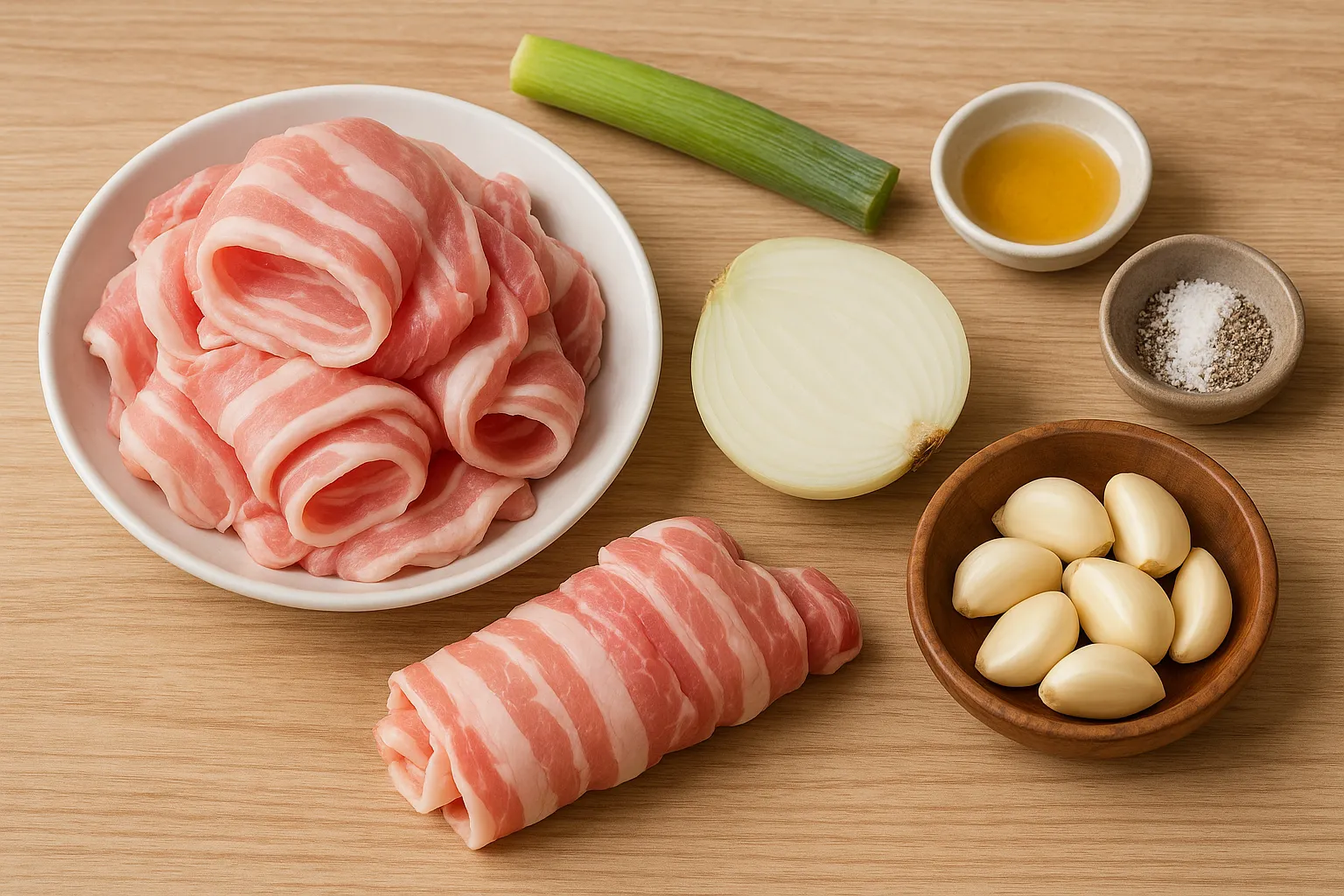 대패(목살) 수육 재료 리스트