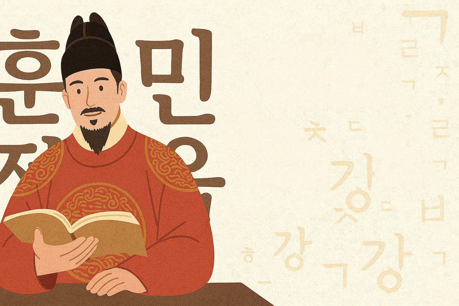 한글날 칼럼 일러스트