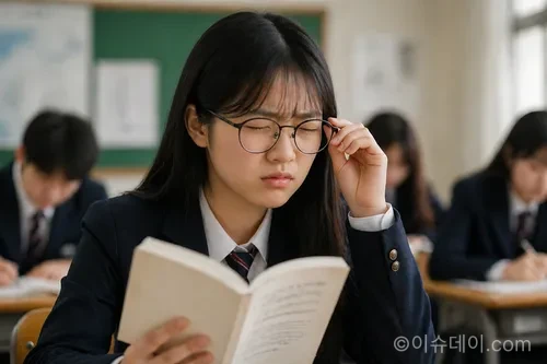 학생 시력 이상 비율이 58%를 넘었다. 고1은 74%에 달하며 디지털 기기 사용 증가가 주요 원인으로 분석된다. 비만과 다이어트 약물 문제도 함께 나타났다.