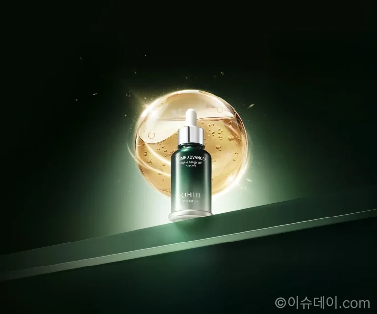G생활건강 오휘가 ‘프라임 어드밴서 오리지널 에너지 100 앰플’을 출시했다. H PDRN 90™과 3D 코어 콜라겐™을 적용해 중안부 탄력과 피부 장벽 개선에 집중한 럭셔리 더마 앰플이다.