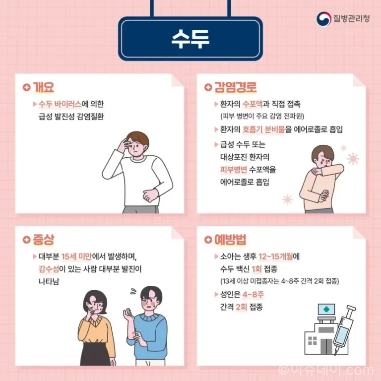 전남 수두 신고가 일주일 새 23명에서 62명으로 늘었다. 어린이집·학교 수두 감염 위험, 증상, 예방접종, 등원·등교 주의사항을 정리했다.