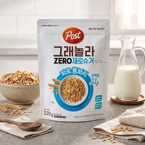 동서식품 포스트 그래놀라 제로슈거 파로 통보리