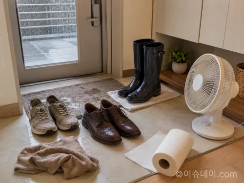 장마철 젖은 신발 관리법, 소재별 올바른 건조 방법