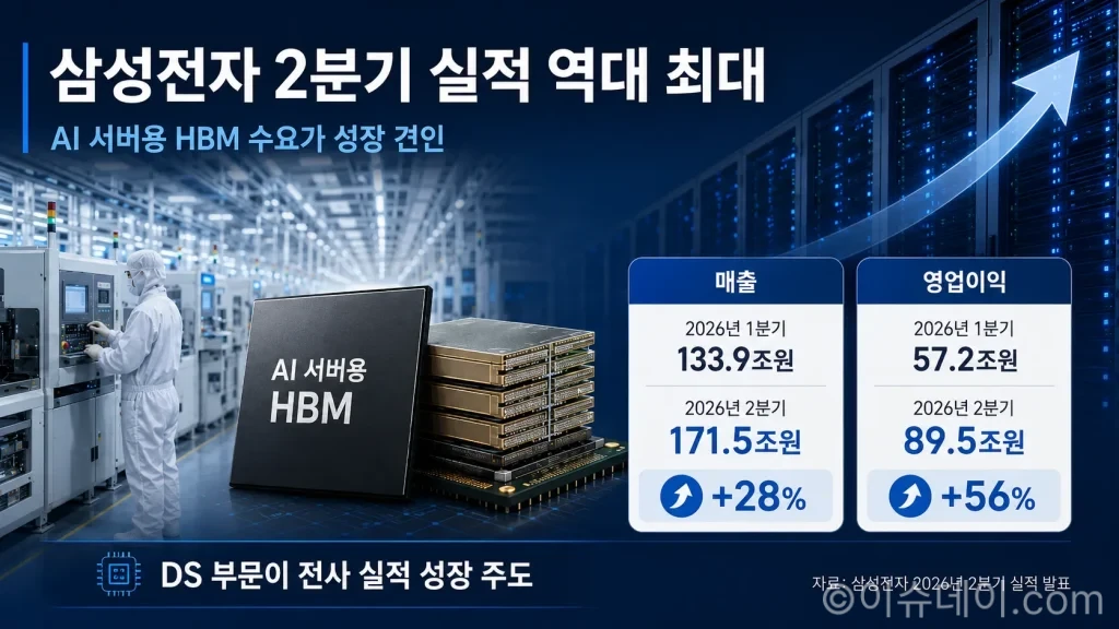 삼성전자 2분기 실적 역대 최대…AI 메모리 날고 DX는 첫 적자