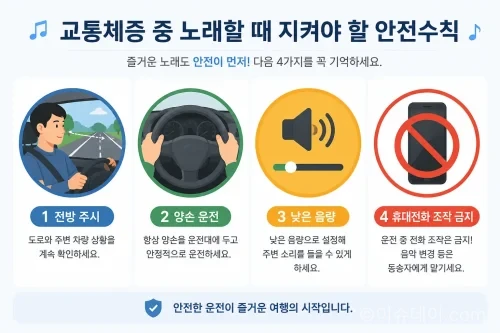운전 중 노래와 음악을 즐길 때 지켜야 할 안전수칙