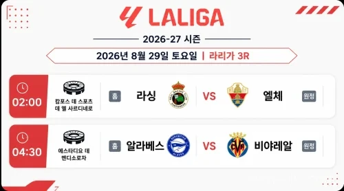 2026년 8월 29일 라리가 3R