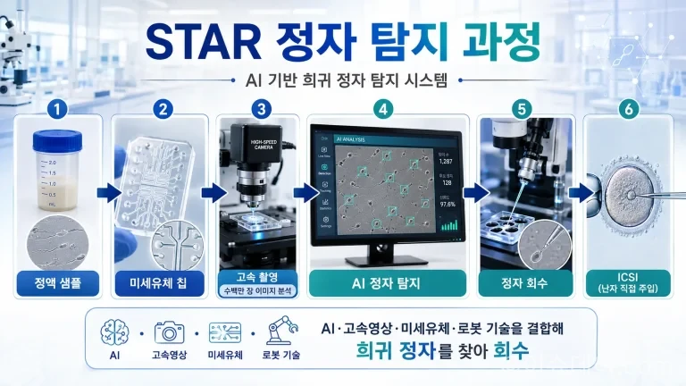 AI 정자 탐지 STAR, 극소량 정자 찾아 출산까지