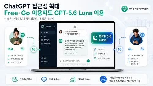 ChatGPT 화면과 GPT-5.6 Luna, Free·Go 이용자