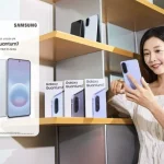 SK텔레콤 갤럭시 퀀텀7 어썸 그레이와 아이스블루 스마트폰