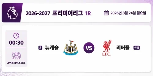 2026년 8월 24일 프리미어리그 프리뷰
