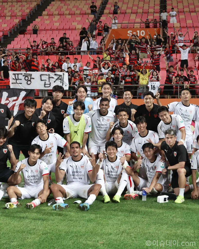 "위기 속에서 강하다고" 포항 스틸러스, 제주SK에 2-1 승 원기종·니시야 켄토 골로 9경기 무패 끊었다