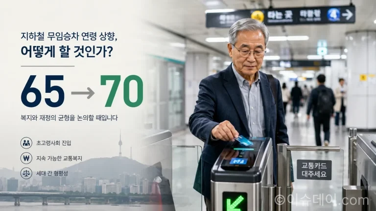 지하철 무임승차 70세 상향 검토, 노인 이동권 해법은