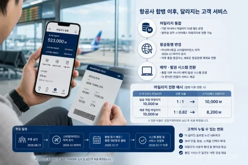 아시아나클럽 마일리지는 합병 후 별도 운영안이 제시됐으며, 스타얼라이언스 회원사 자격은 2026년 12월 16일까지 유지될 예정이다.(기사 이해를 돕기 위한 AI 생성 이미지)