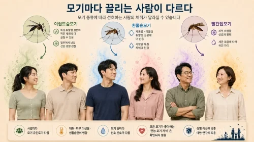 모기에 잘 물리는 사람 따로 있다? 모기 종류마다 선호 달랐다