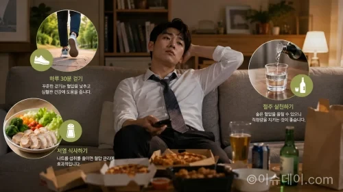 뇌졸중 위험과 관련된 퇴근 후 생활습관을 살펴본다.