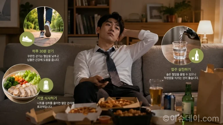 뇌졸중 위험요인 겹치는 퇴근 후 습관…오래 앉고 짜게 먹고 술까지