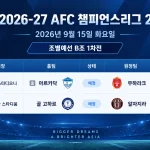 2026년 9월 15일 AFC 챔피언스리그2 B조 아르카닥-무하라크와 콜 고하르-알자지라 경기 일정