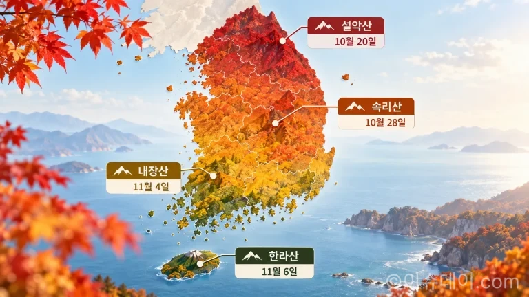 2026 단풍 절정 시기