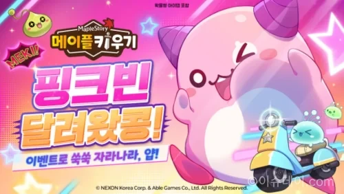 메이플 키우기 핑크빈 보스 레이드 최대 4인 파티 전투