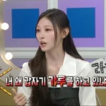 리센느 미나미가 라디오스타에서 갸루 스타일 비화를 말하는 모습