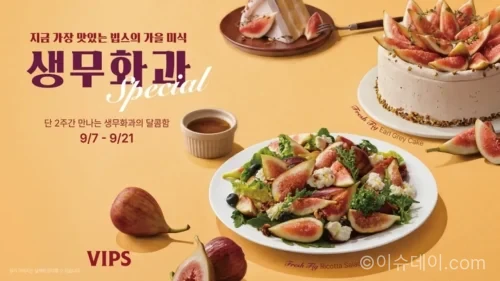 빕스 생무화과 스페셜 리코타 샐러드와 디저트 3종