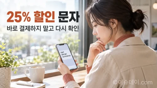 아이폰18 출시를 앞두고 ‘통신요금 25% 추가 할인’처럼 보이는 메시지가 퍼지고 있어 기존 선택약정 할인과 혼동하지 않도록 주의가 필요하다. (이해를 돕기 위한 AI 생성 이미지)