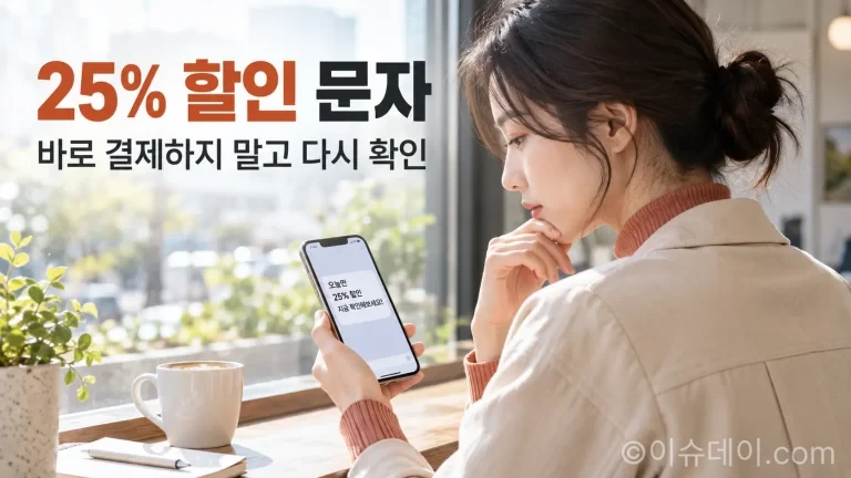 아이폰18 출시를 앞두고 ‘통신요금 25% 추가 할인’처럼 보이는 메시지가 퍼지고 있어 기존 선택약정 할인과 혼동하지 않도록 주의가 필요하다. (이해를 돕기 위한 AI 생성 이미지)