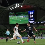 FC서울 선수들이 멜버른 원정 ACL2 경기를 치르는 모습