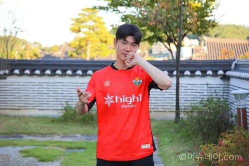 강원FC 복귀 후 훈련 중인 황문기