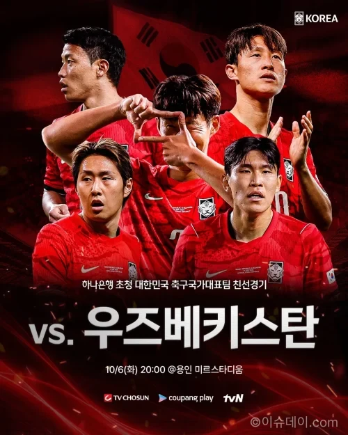 대한민국 우즈베키스탄 친선경기가 열리는 용인미르스타디움