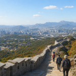 백악산 탐방로에서 내려다본 서울 시내 전경