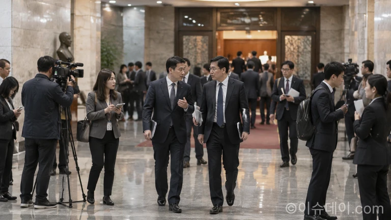 정기국회 세법개정안 심사를 앞둔 국회 회의장 복도