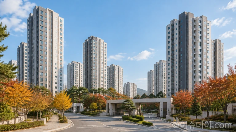 이문동 삼익아파트 단지 전경과 진입로 풍경
