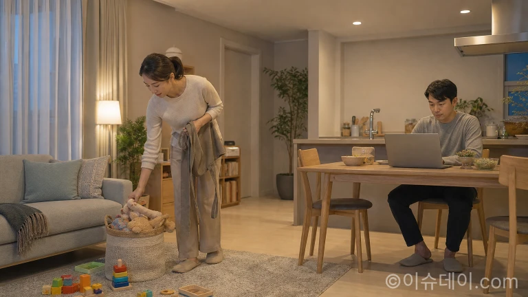 맞벌이 부부 가사·돌봄 시간