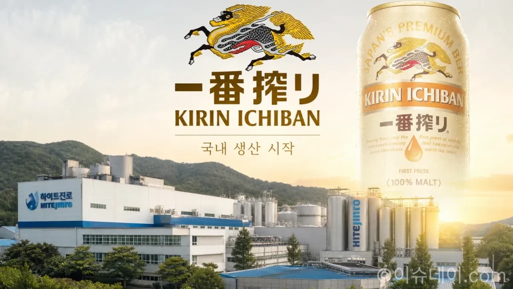 기린 맥주 국내 생산 본격화…하이트진로, 기존 수입·유통 방식에서 국내 제조 체제로 전환