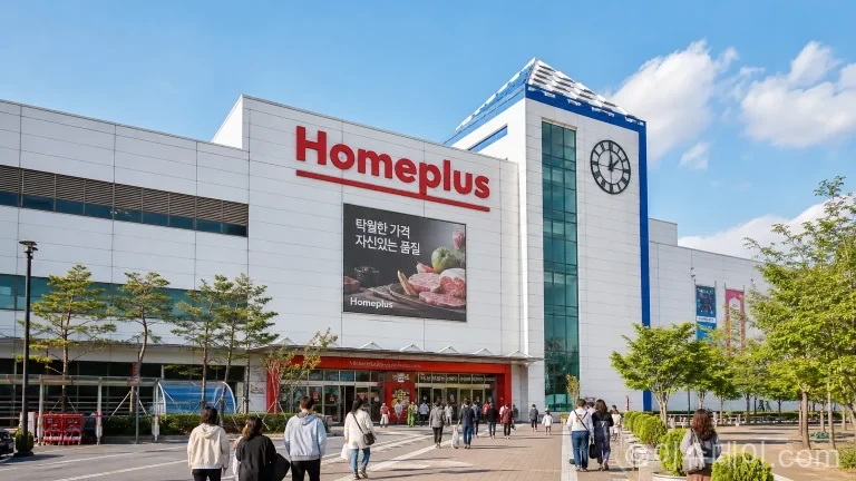 경영난으로 희망퇴직을 시행하는 홈플러스 매장 외부 전경