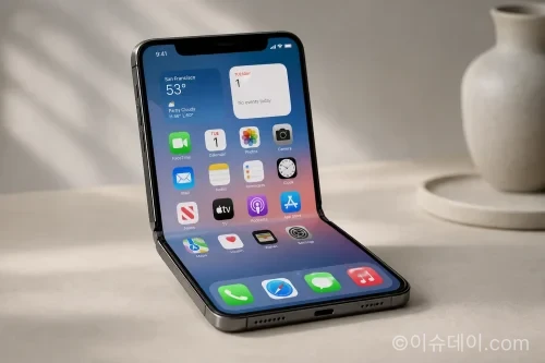 애플의 첫 폴더블 스마트폰 '아이폰 듀오'의 디자인